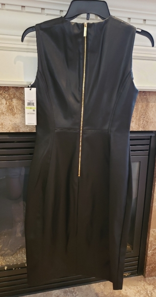 Calvin Klein Sleeveless Faux Leather Dress (NWT!) - Picture 5 of 12